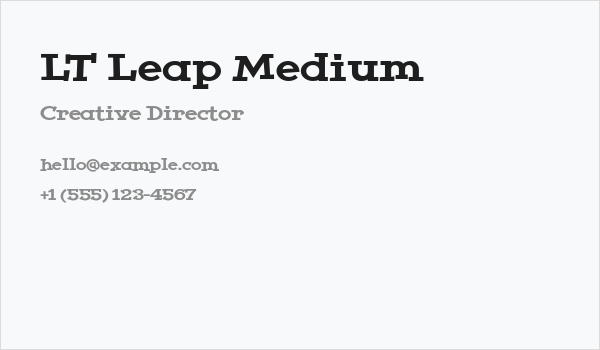 LT Leap Medium Business Card