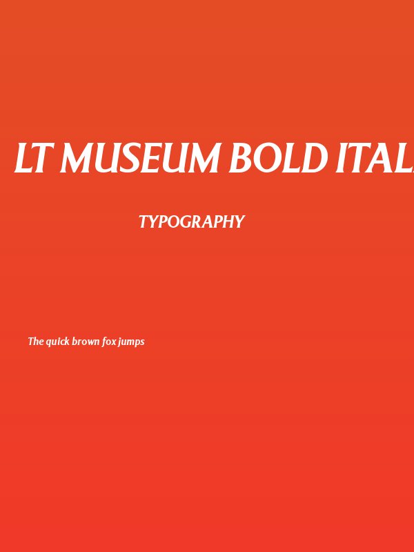 LT Museum Bold Italic Poster