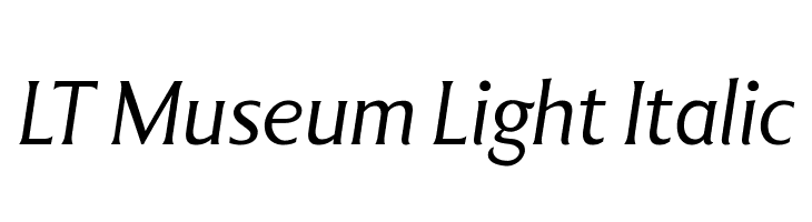 LT Museum Light Italic  नि: शुल्क फ़ॉन्ट्स डाउनलोड