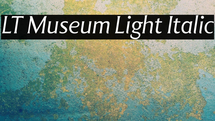 LT Museum Light Italic Example 3