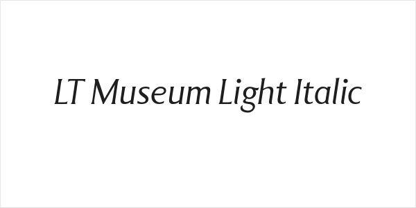 LT Museum Light Italic Logo