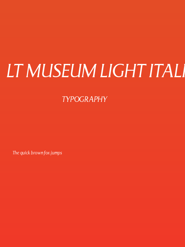 LT Museum Light Italic Poster