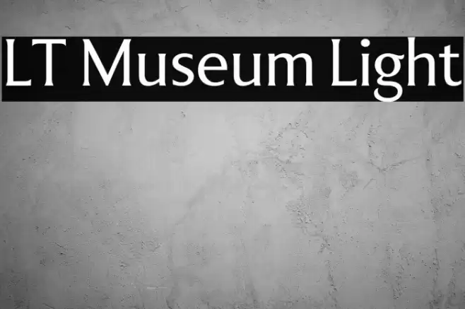 LT Museum Light Font examples