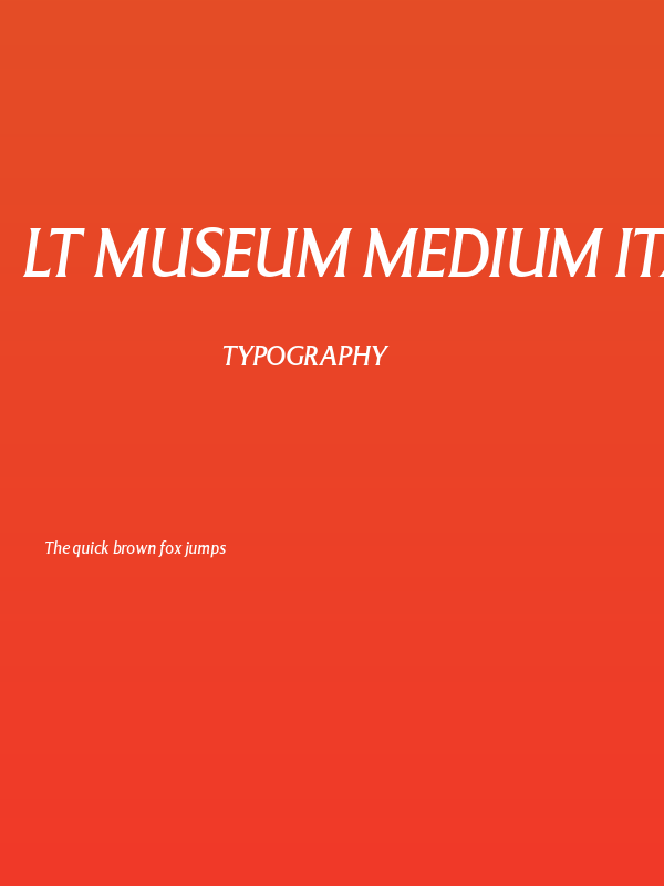 LT Museum Medium Italic Poster