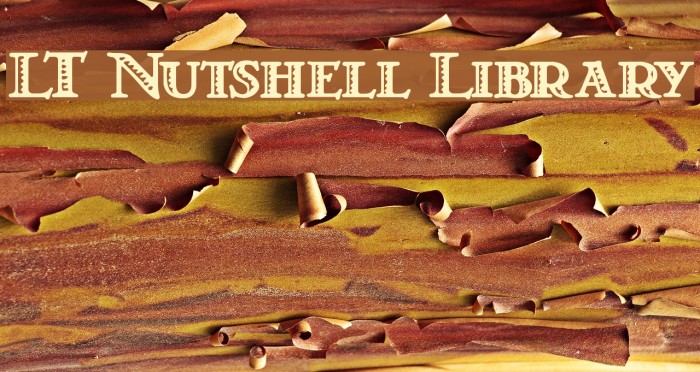 LT Nutshell Library Font examples