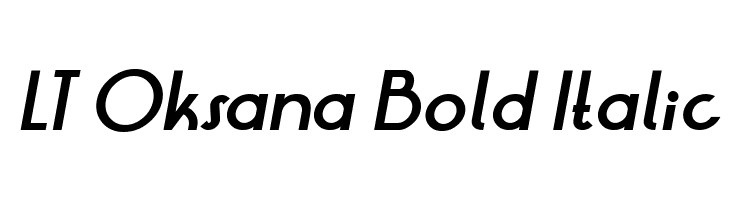 LT Oksana Bold Italic  Frei Schriftart Herunterladen