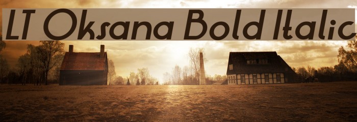 LT Oksana Bold Italic Font examples