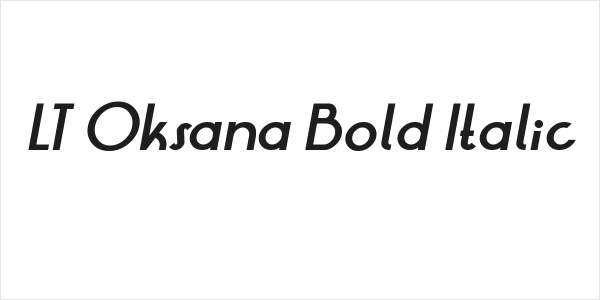 LT Oksana Bold Italic Logo