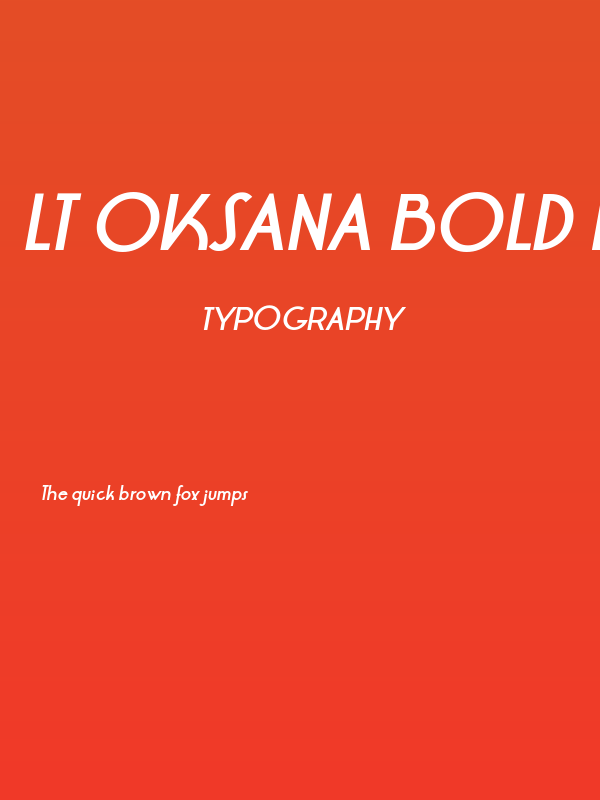 LT Oksana Bold Italic Poster