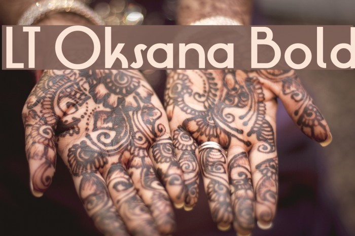 LT Oksana Bold Font examples