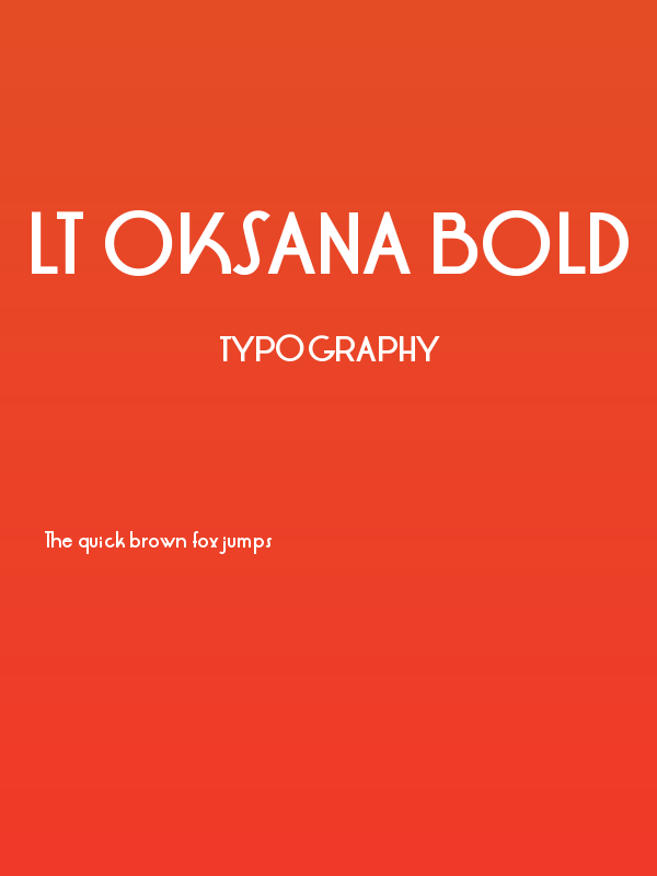 LT Oksana Bold Poster