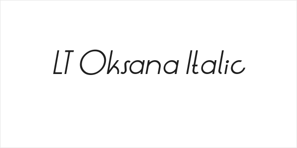 LT Oksana Italic Logo