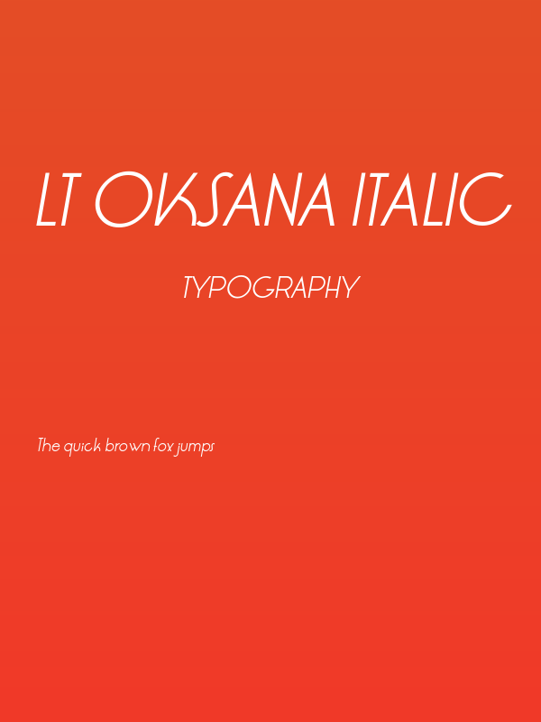 LT Oksana Italic Poster