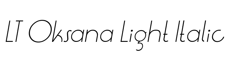 LT Oksana Light Italic Font