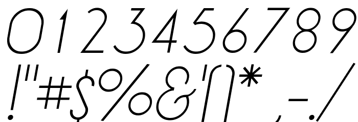 LT Oksana Light Italic Font OTHER CHARS