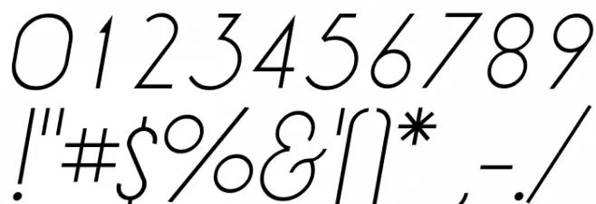 LT Oksana Light Italic Font OTHER CHARS