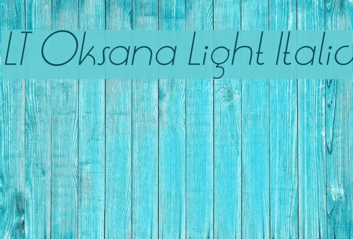LT Oksana Light Italic Font examples