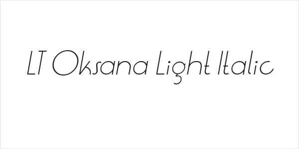 LT Oksana Light Italic Logo