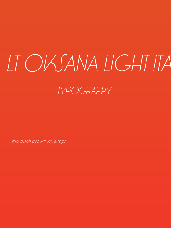 LT Oksana Light Italic Poster