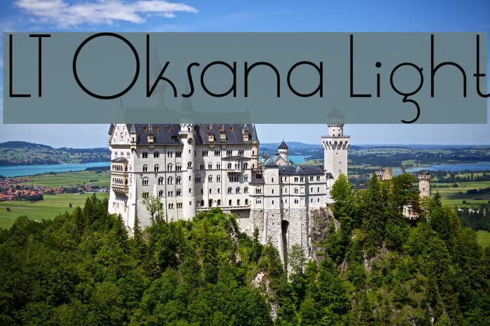 LT Oksana Light フォント examples