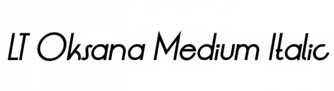 LT Oksana Medium Italic  フリーフォントのダウンロード