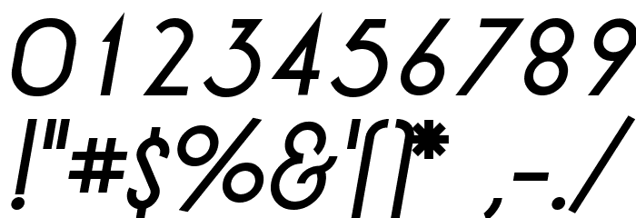LT Oksana Medium Italic Font OTHER CHARS
