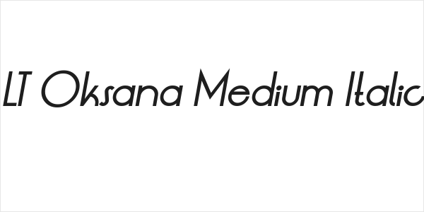LT Oksana Medium Italic Logo