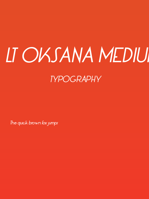 LT Oksana Medium Italic Poster