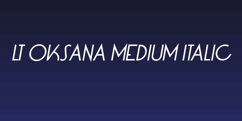 LT Oksana Medium Italic Social Header