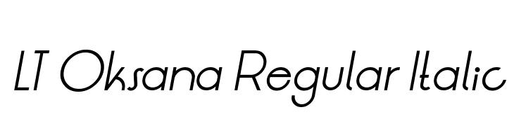 LT Oksana Regular Italic Font