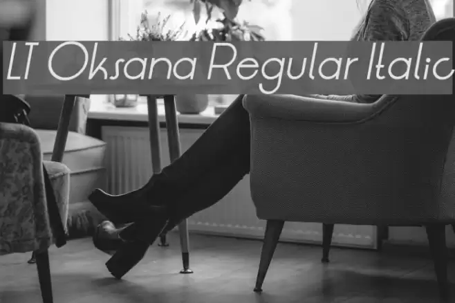 LT Oksana Regular Italic Font examples