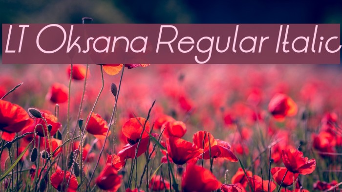 LT Oksana Regular Italic Font examples