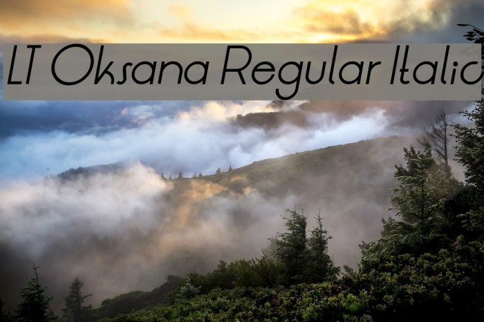 LT Oksana Regular Italic Font examples