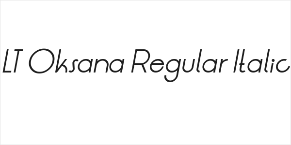 LT Oksana Regular Italic Logo