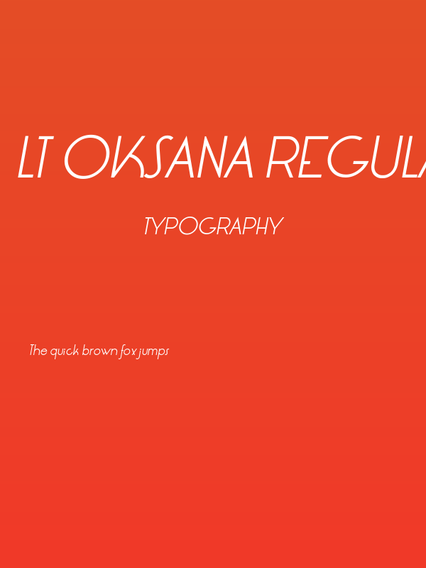 LT Oksana Regular Italic Poster