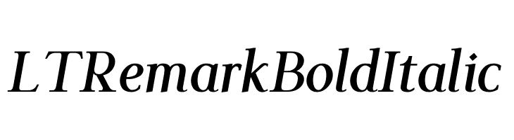 LT Remark Bold Italic  font caratteri gratis