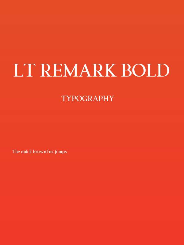LT Remark Bold Poster