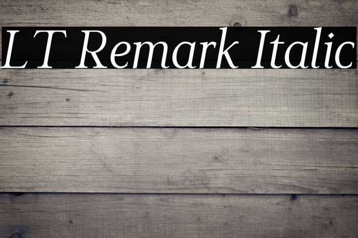 LT Remark Italic Example 1