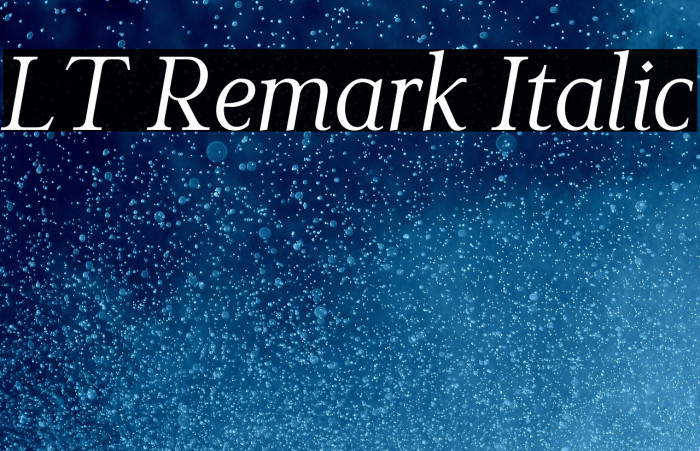 LT Remark Italic Example 2