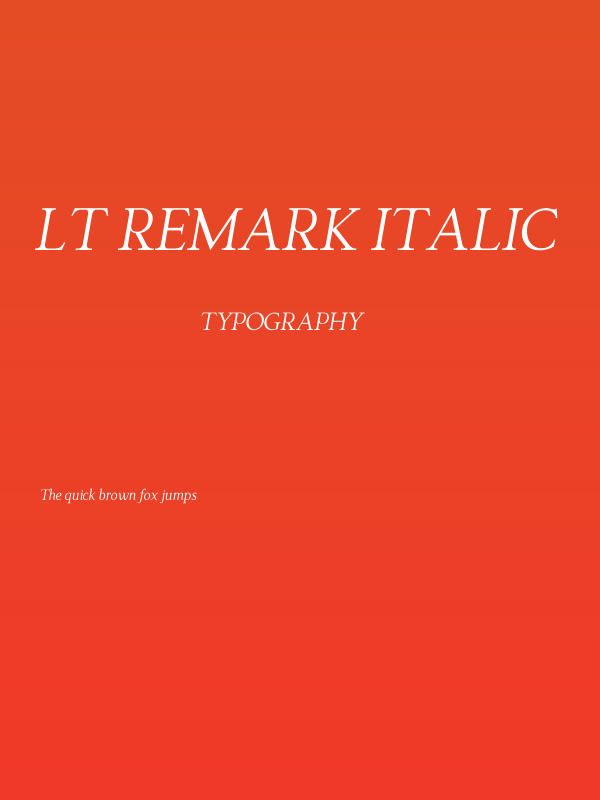 LT Remark Italic Poster