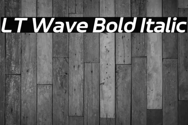 LT Wave Bold Italic Example 3