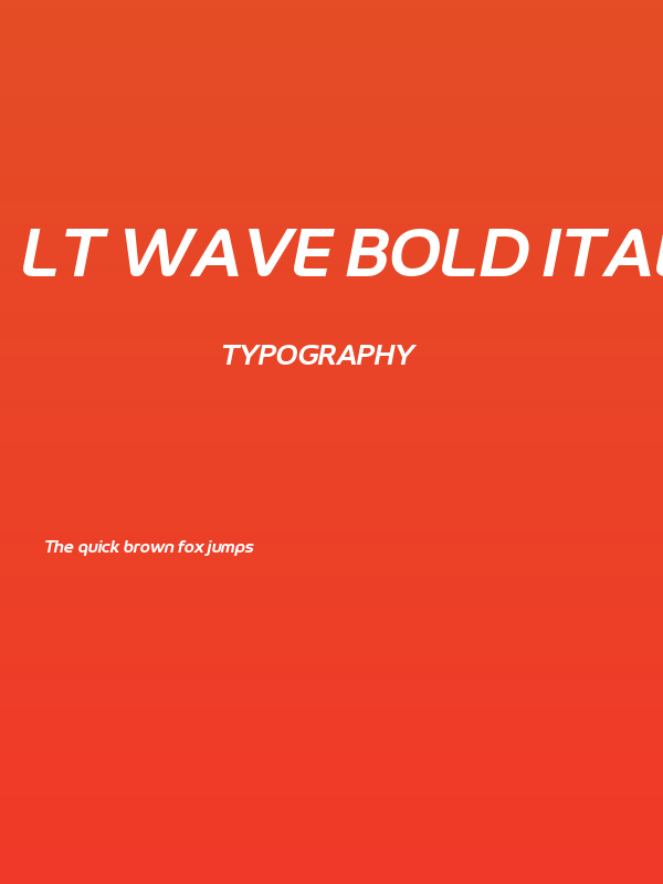 LT Wave Bold Italic Poster