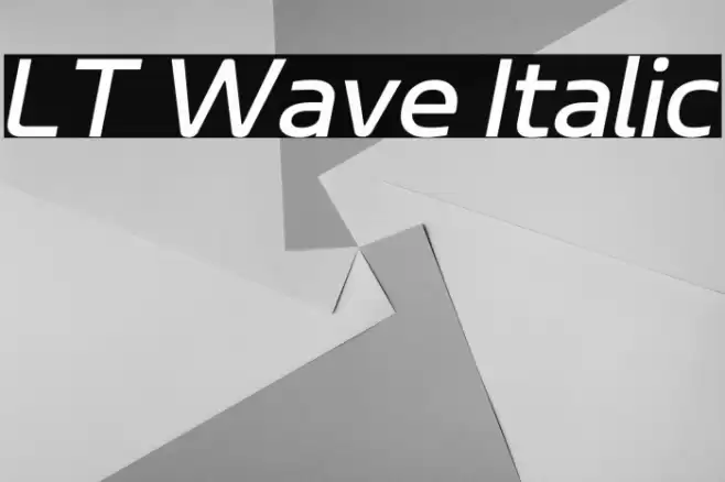 LT Wave Italic Font examples