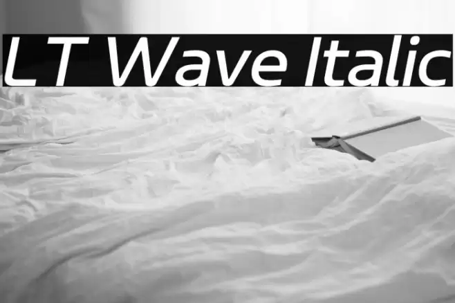 LT Wave Italic Font examples