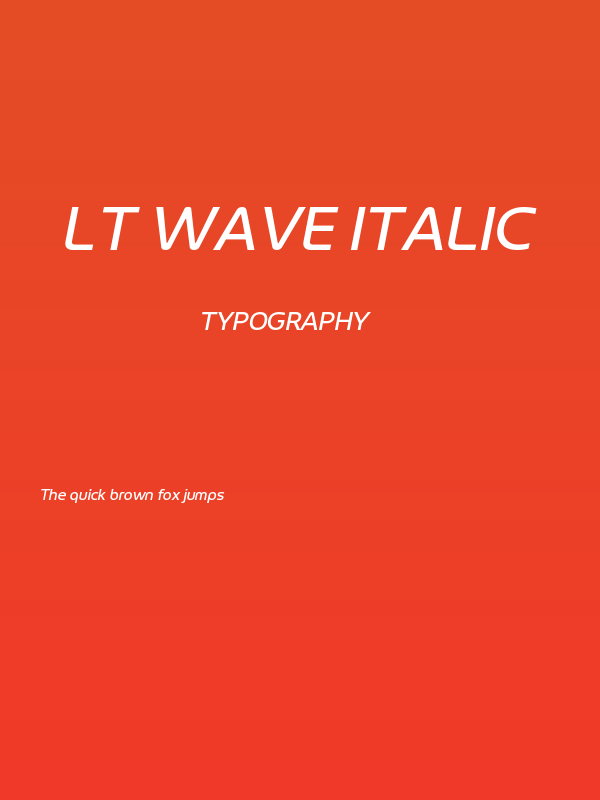 LT Wave Italic Poster