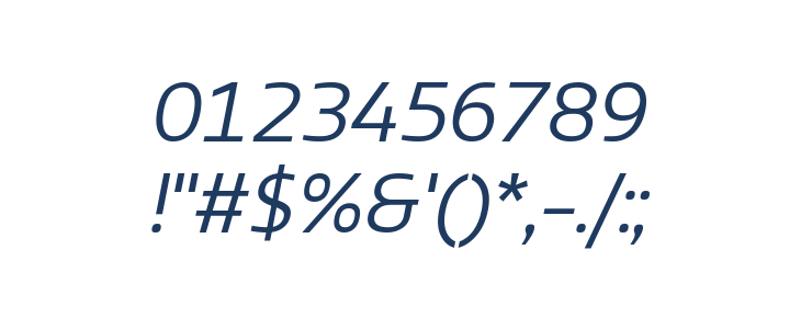 LT Wave Light Italic Other Characters