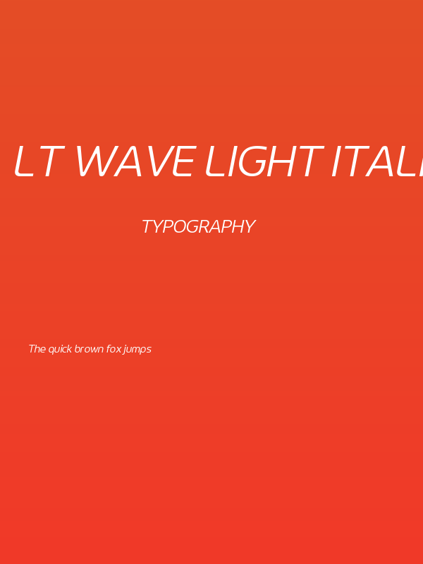 LT Wave Light Italic Poster