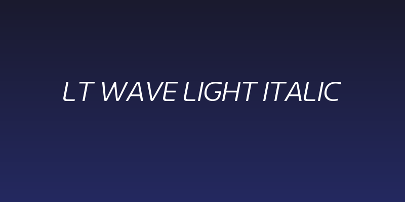 LT Wave Light Italic Social Header