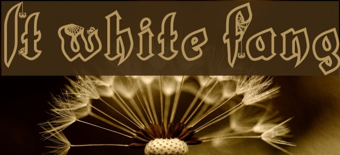 LT White Fang Font examples