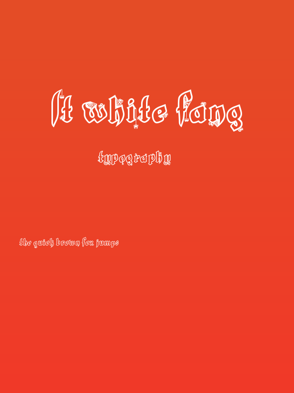 LT White Fang Poster